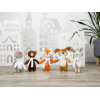 Мягкая игрушка Beastie Toys, мишка с белым шарфом