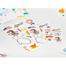 Наклейки бумажные Sticker Pack на заказ, S