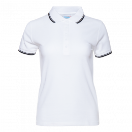 Рубашка поло женская STAN с окантовкой хлопок/полиэстер 185, 04BK