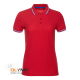 Рубашка поло женская триколор STAN хлопок/полиэстер 185, 04WRUS красный 